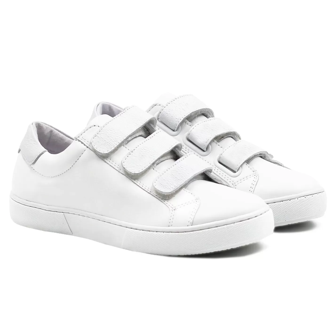 Baskets-JULES & JENN Baskets Scratch Cuir Blanc