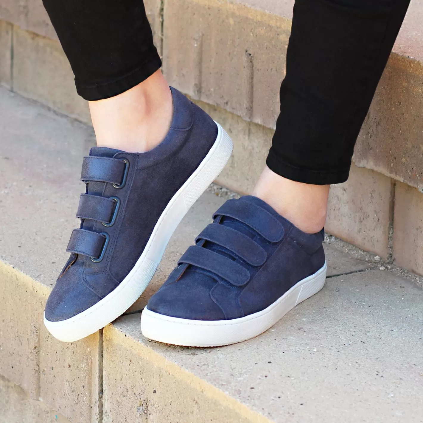 Baskets-JULES & JENN Baskets Scratch Cuir Metallise Bleu Bleu Marine