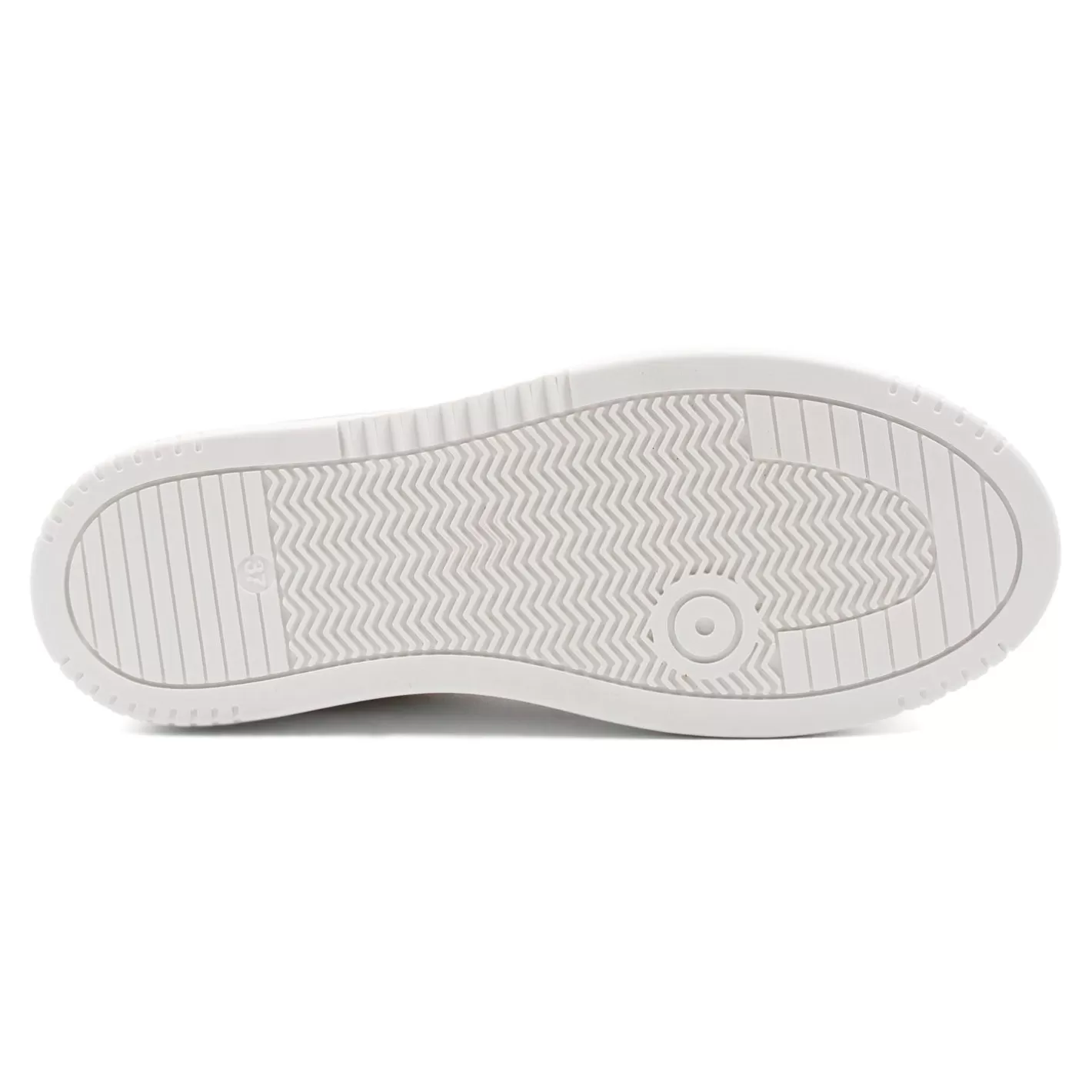 Baskets-JULES & JENN Baskets Vintage Cuir Blanc Rose Blanc/Rose