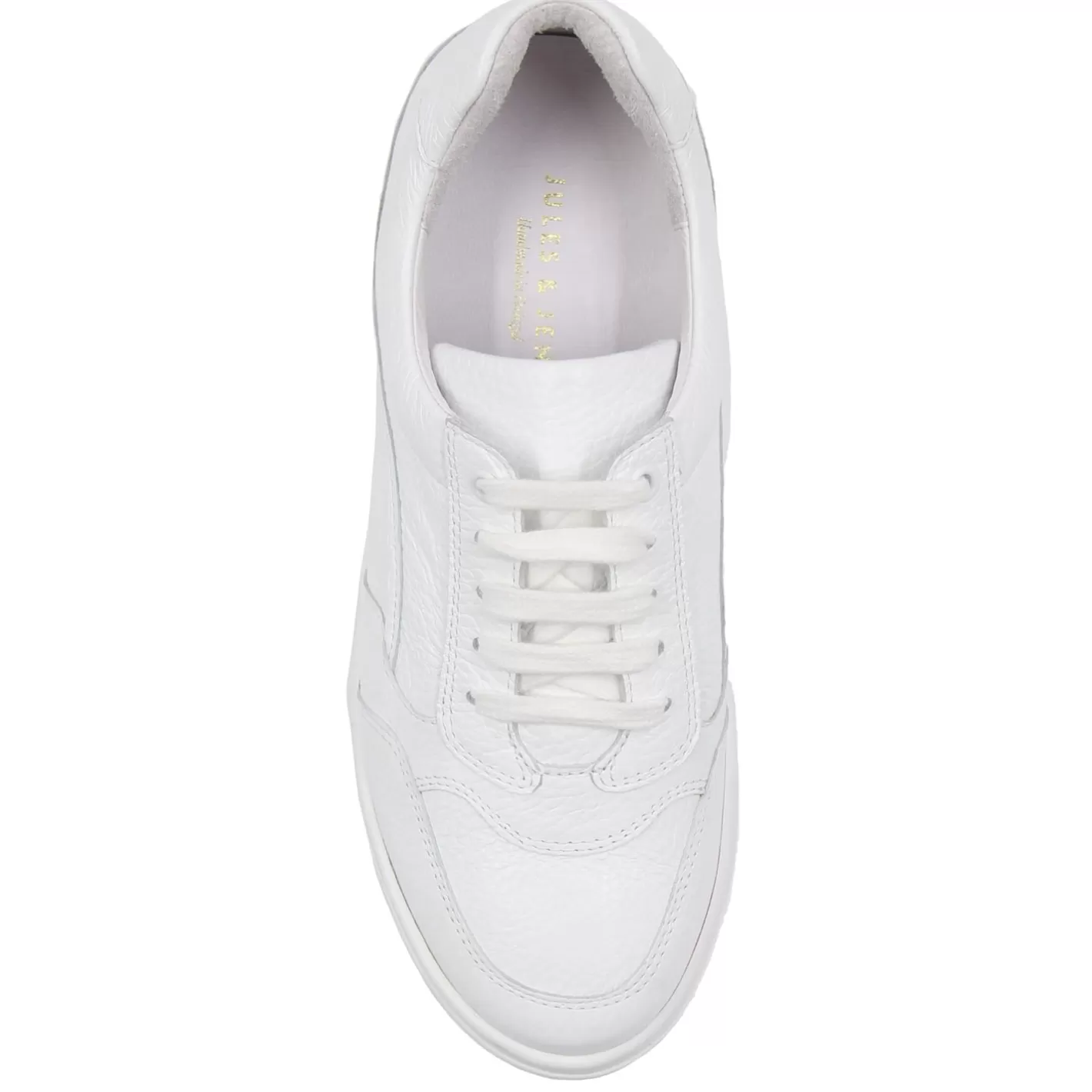 Baskets-JULES & JENN Baskets Vintage Cuir Graine Blanc