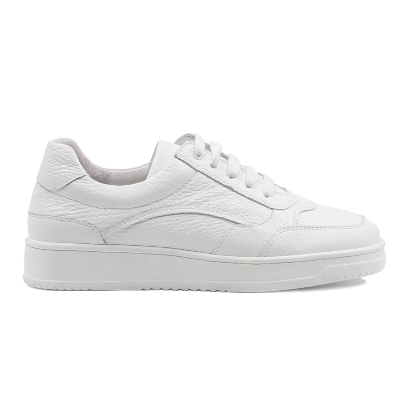 Baskets-JULES & JENN Baskets Vintage Cuir Graine Blanc