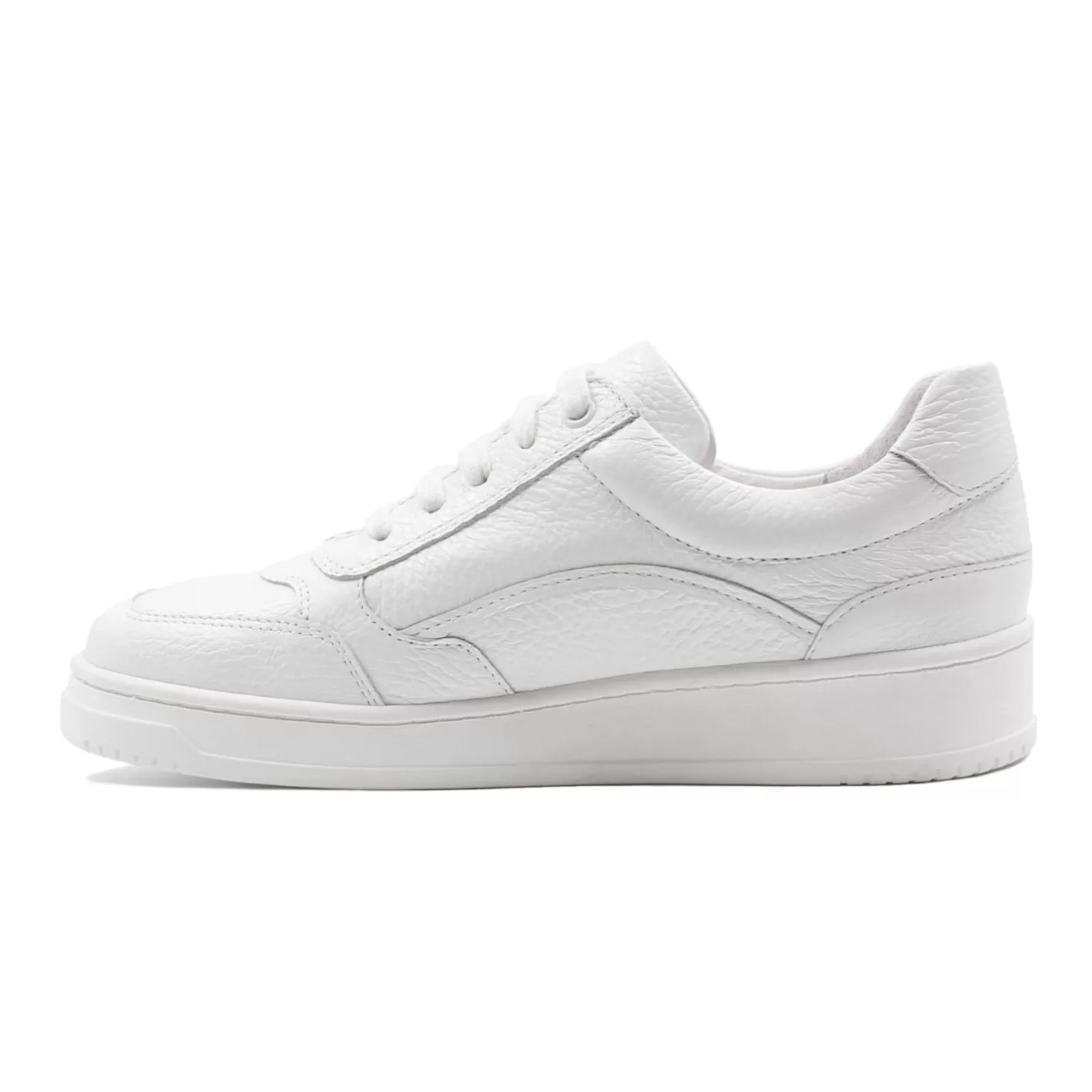 Baskets-JULES & JENN Baskets Vintage Cuir Graine Blanc