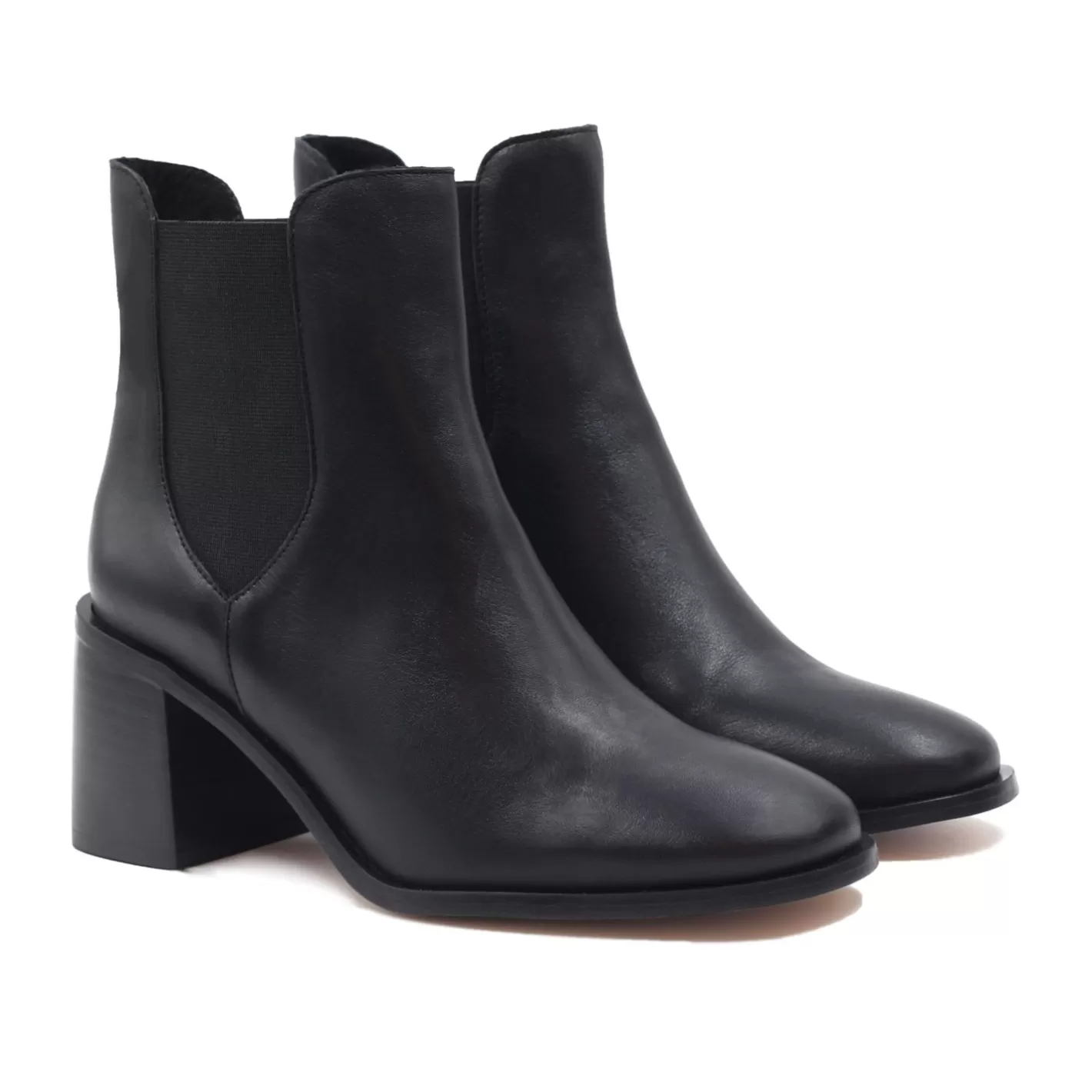 Bottines & Bottes-JULES & JENN Bottines Chelsea Talon Cuir Noir