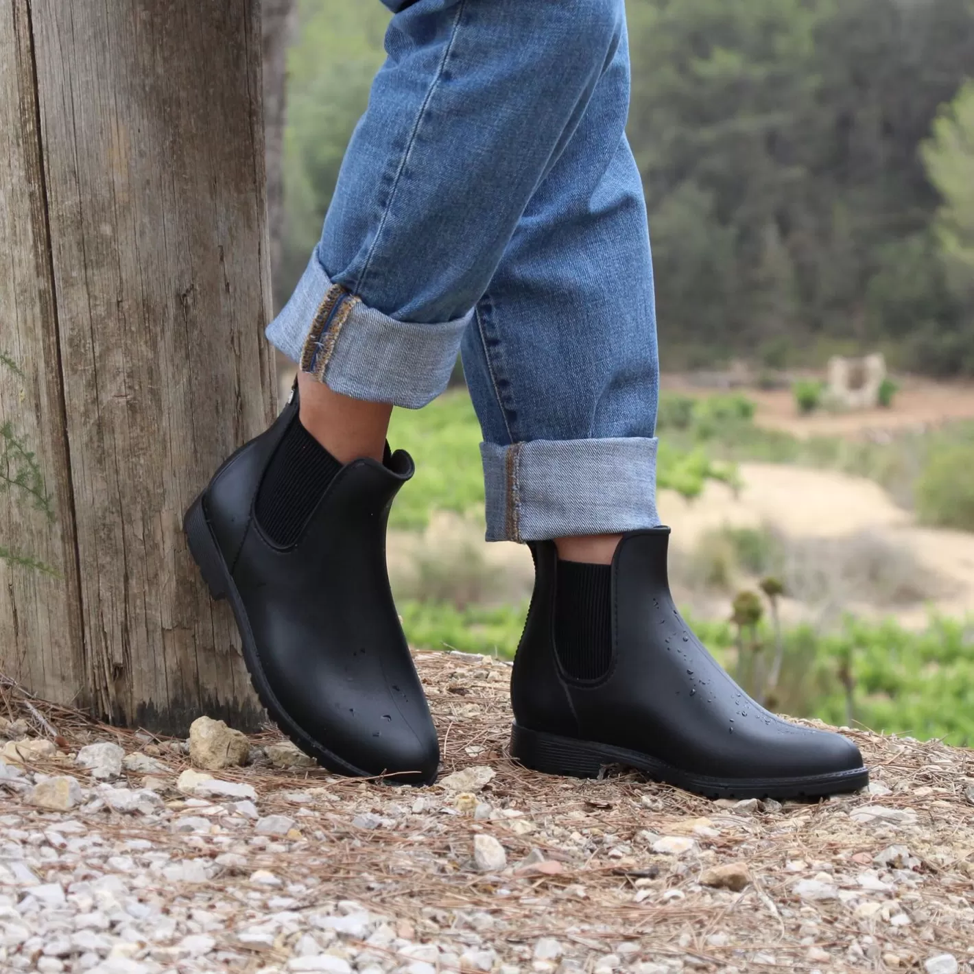 Bottines & Bottes-JULES & JENN Bottines De Pluie Noir