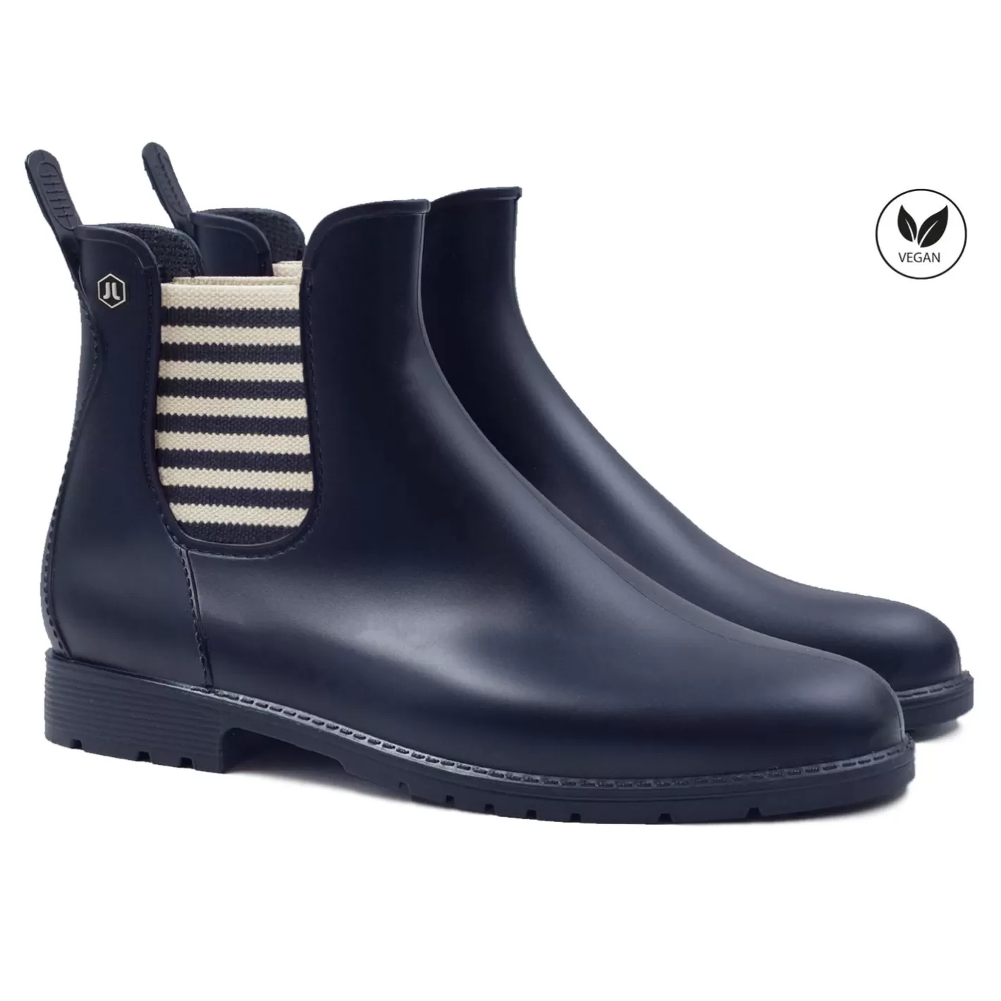 Bottines & Bottes-JULES & JENN Bottines De Pluie Bleu Blanc