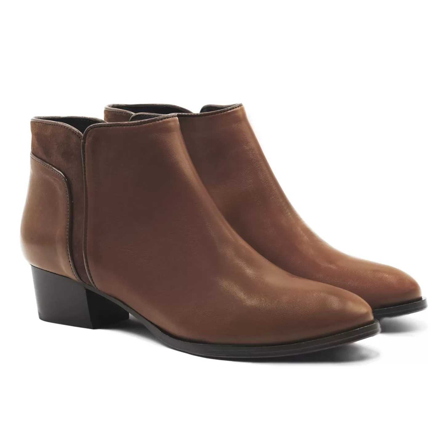 Bottines & Bottes-JULES & JENN Bottines Moyen Talon Cuir Camel