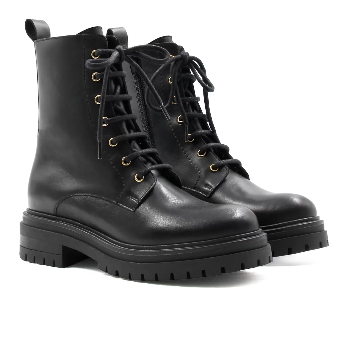 Bottines & Bottes-JULES & JENN Bottines Ranger Crantees Cuir Noir