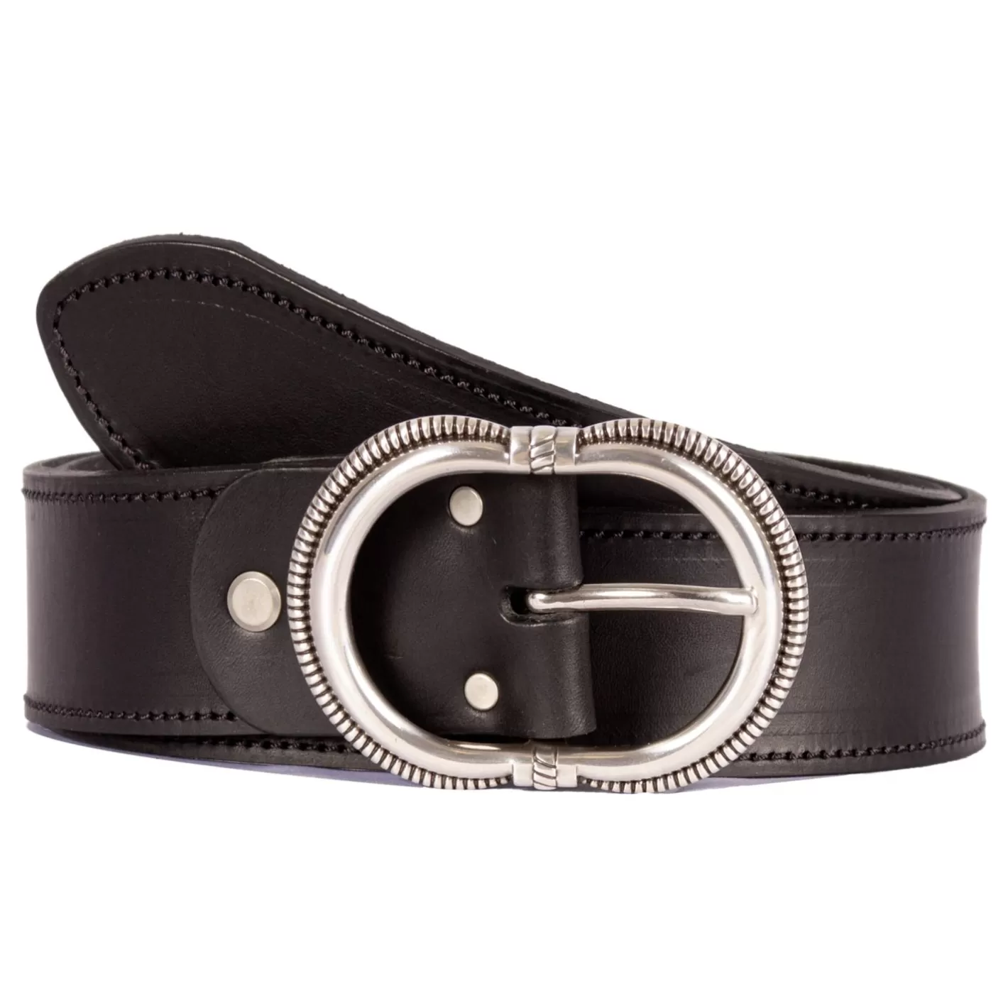 Ceintures-JULES & JENN Ceinture Camargue Cuir Noir