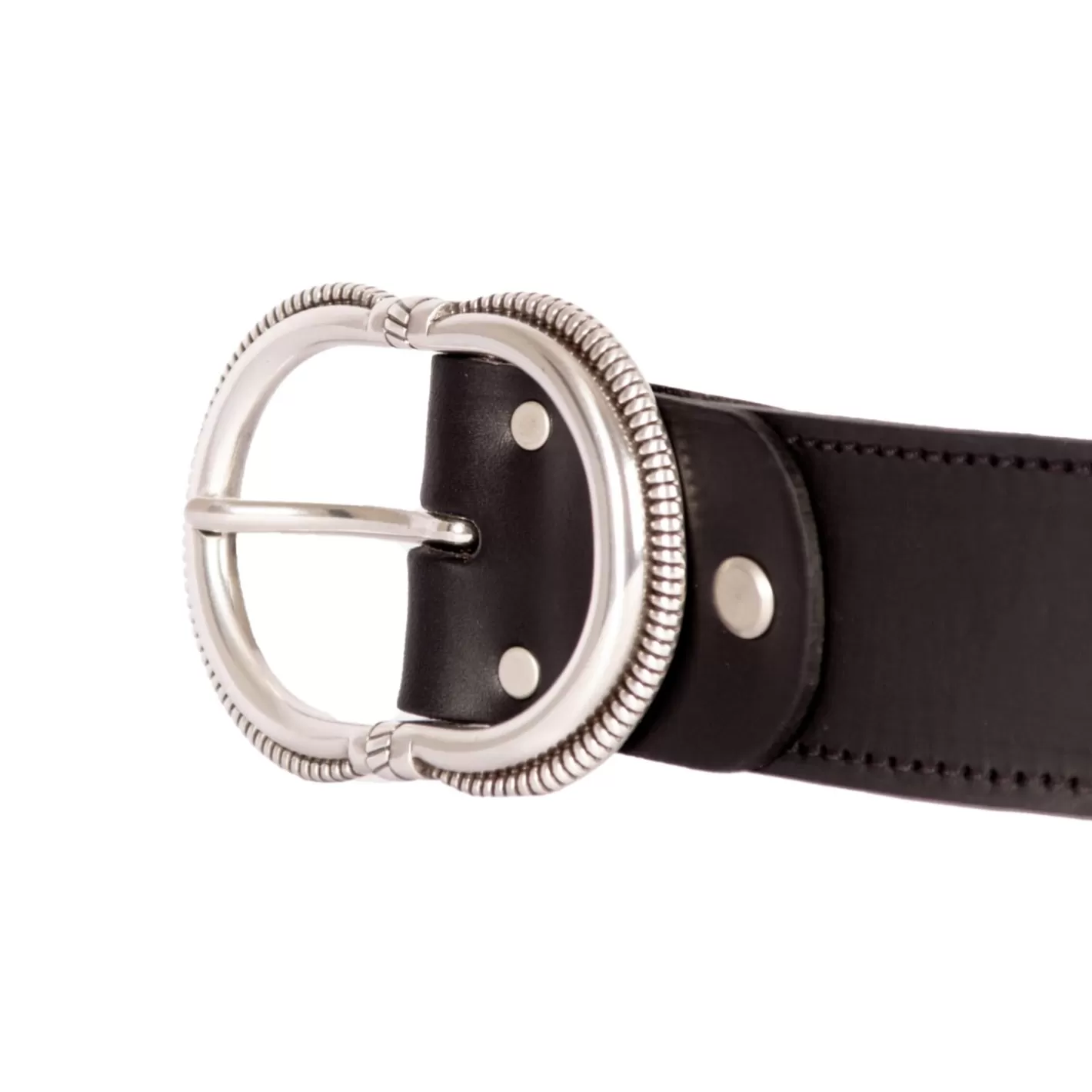 Ceintures-JULES & JENN Ceinture Camargue Cuir Noir