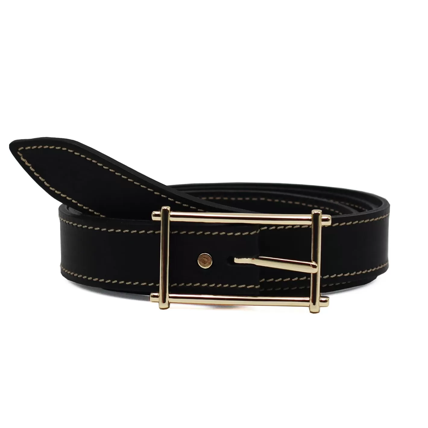 Ceintures-JULES & JENN Ceinture Mademoiselle Cuir Noir