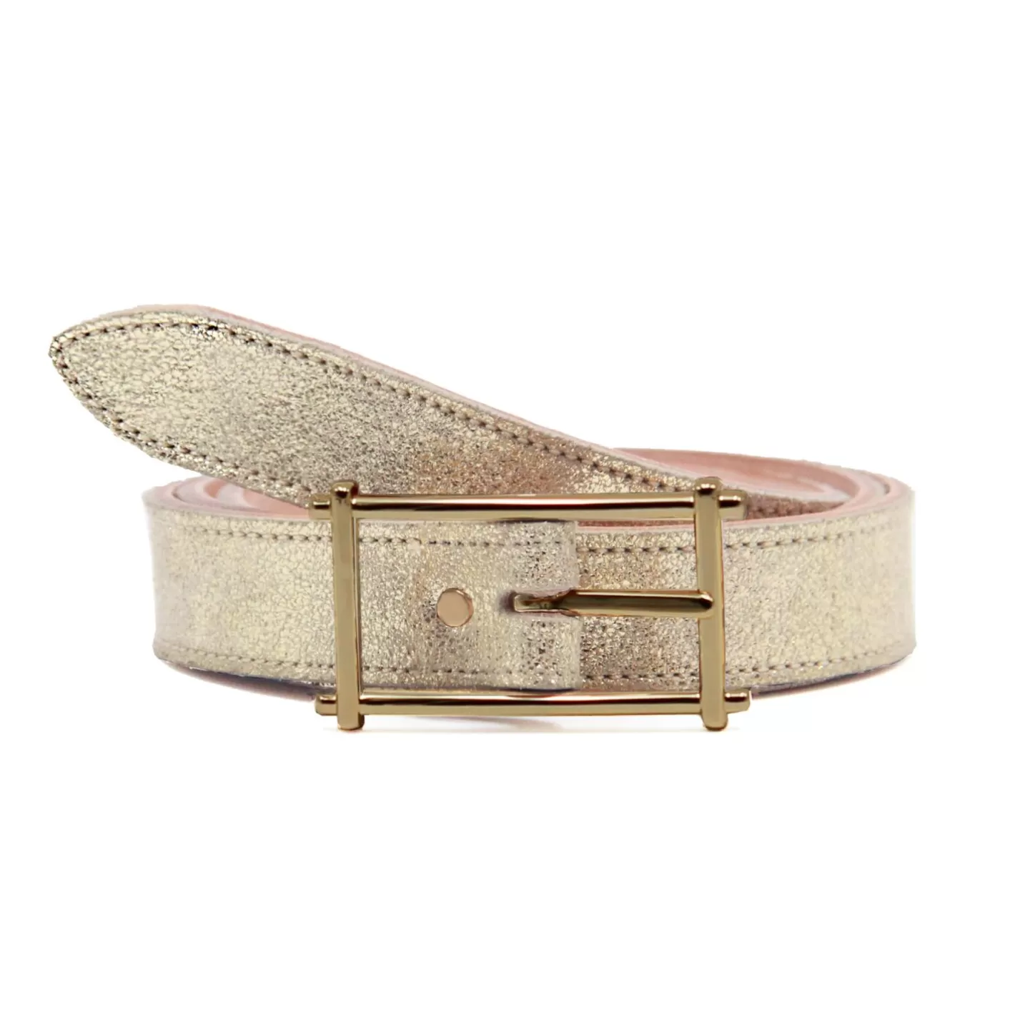 Ceintures-JULES & JENN Ceinture Mademoiselle Cuir Dore