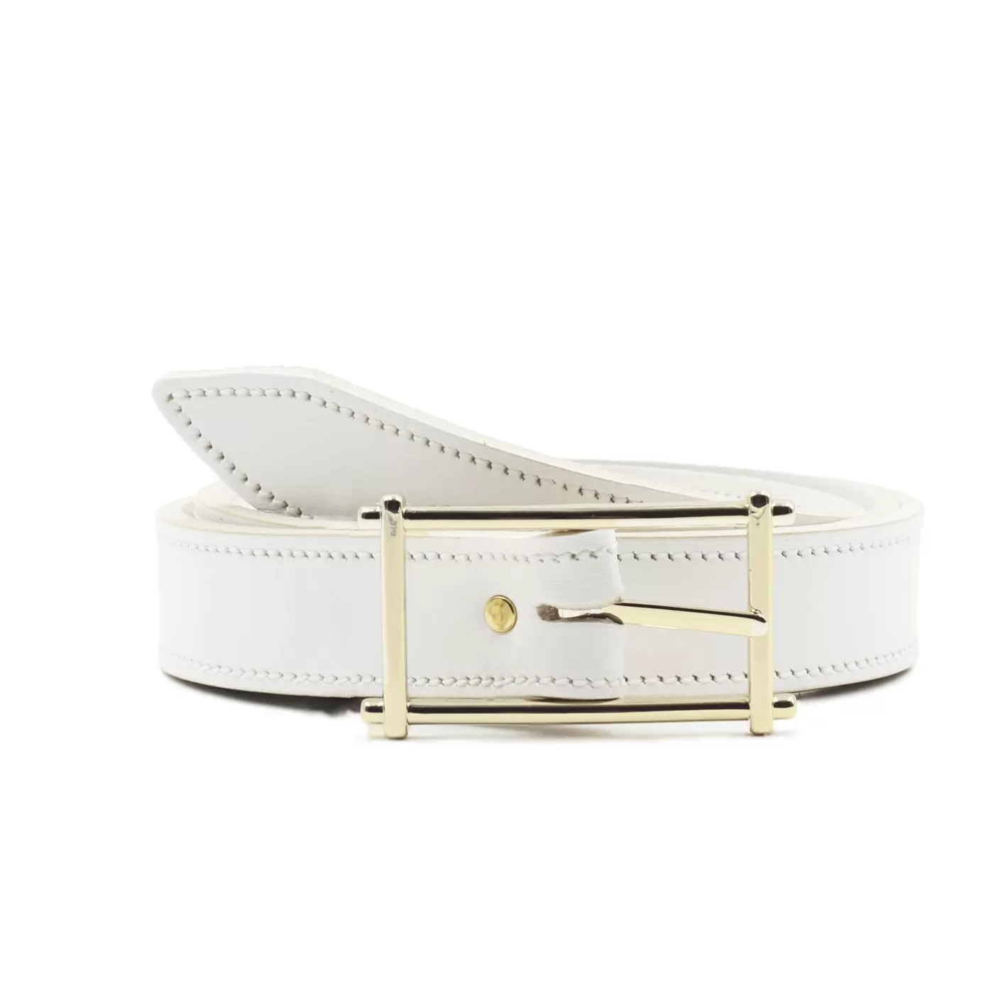Ceintures-JULES & JENN Ceinture Mademoiselle Cuir Blanc
