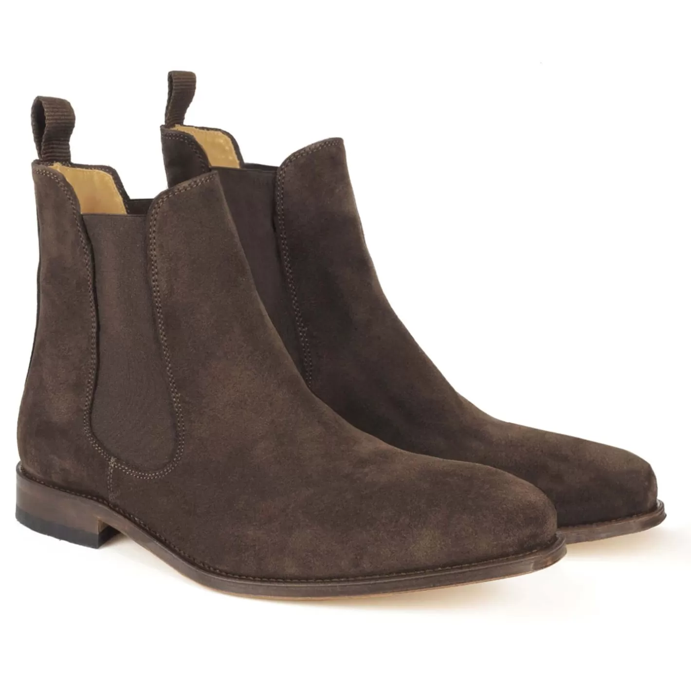 Boots-JULES & JENN Chelsea Boots Cuir Daim Marron