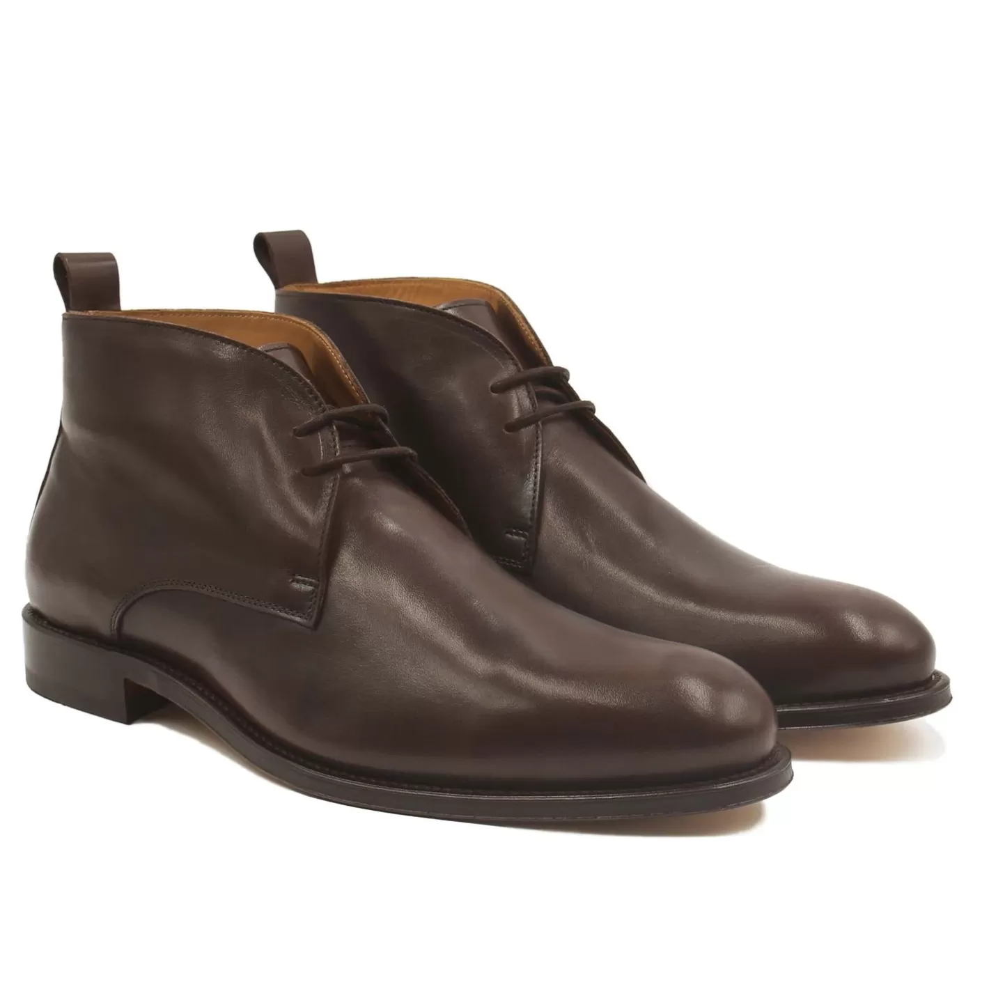 Boots-JULES & JENN Desert Boots Cuir Marron