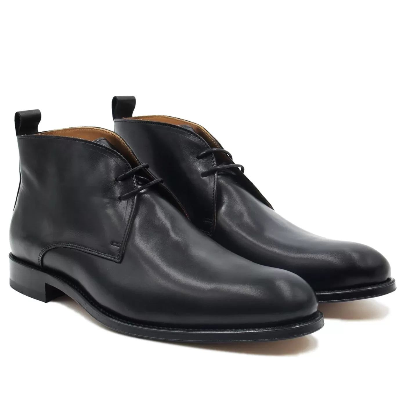 Boots-JULES & JENN Desert Boots Cuir Noir
