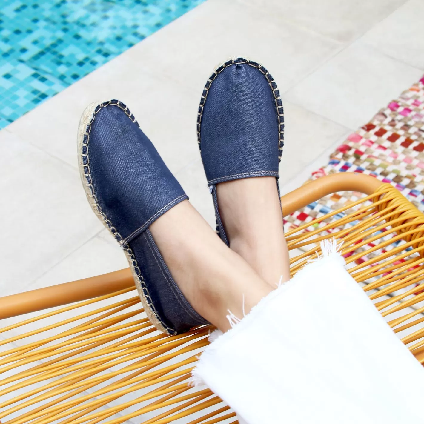 Espadrilles-JULES & JENN Espadrilles Toile De Jean Bleu