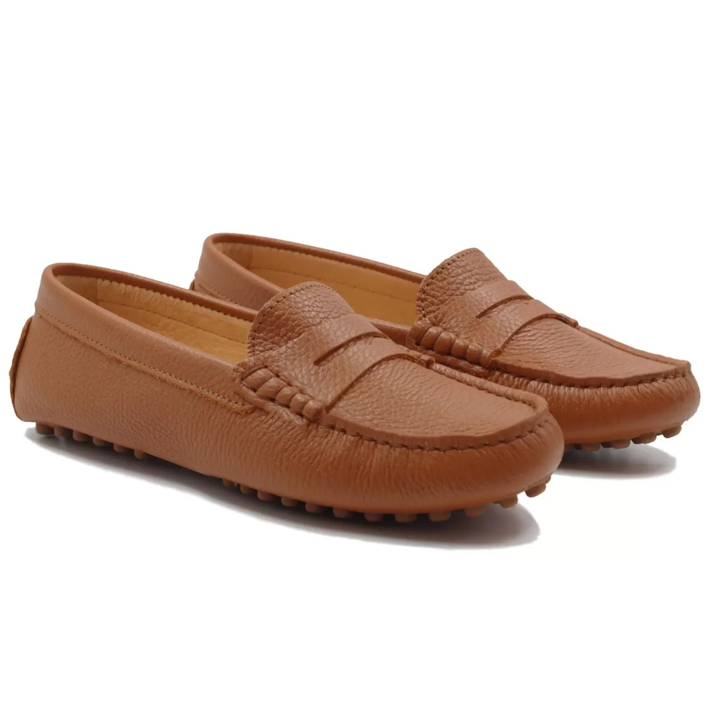 Mocassins & Derbies-JULES & JENN Mocassins Cuir Graine Camel