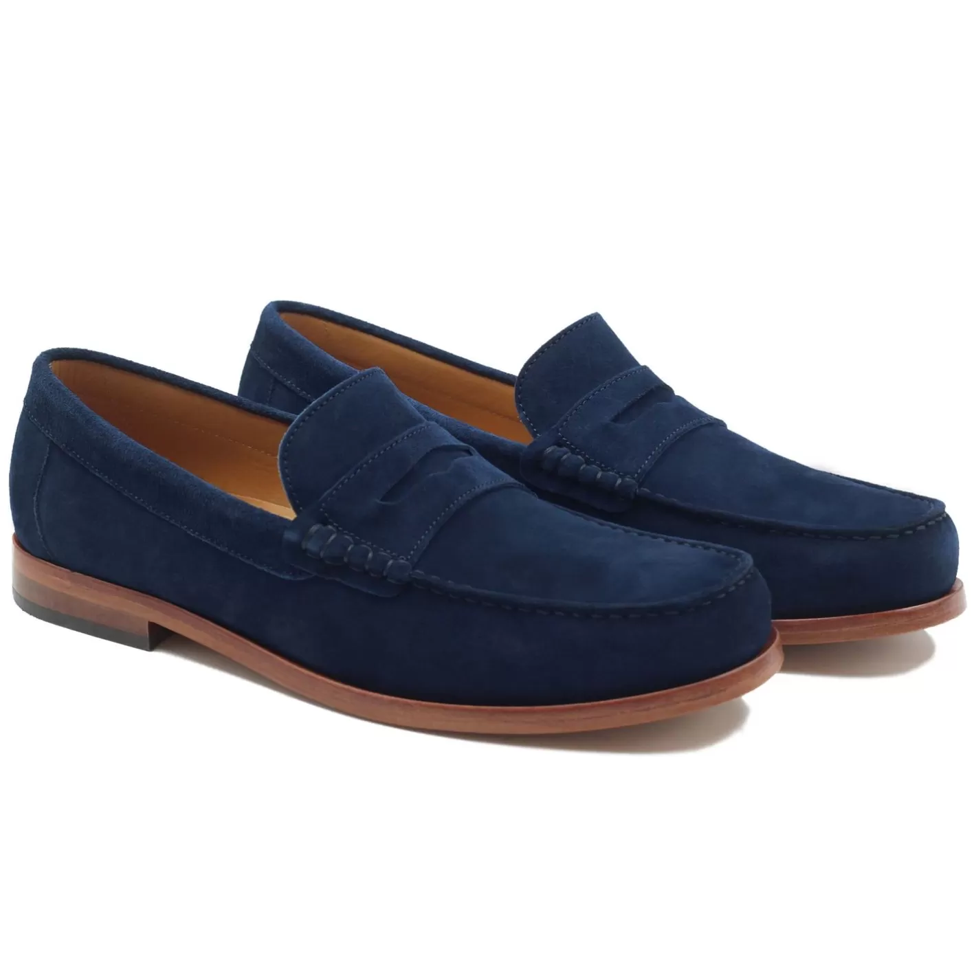 Mocassins-JULES & JENN Mocassins Urbains Cuir Daim Bleu Bleu Marine