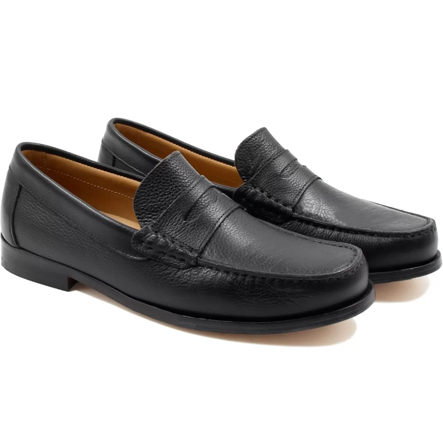 Mocassins-JULES & JENN Mocassins Urbains Cuir Graine Noir