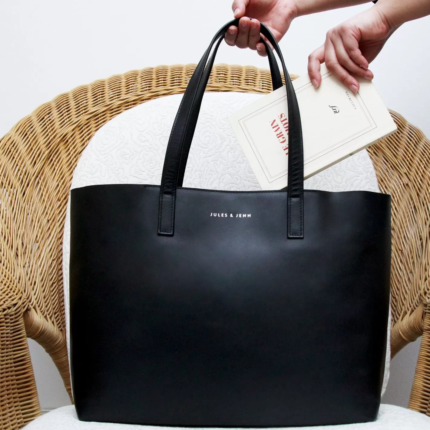 Sacs À Main-JULES & JENN Sac Cabas Cuir Noir