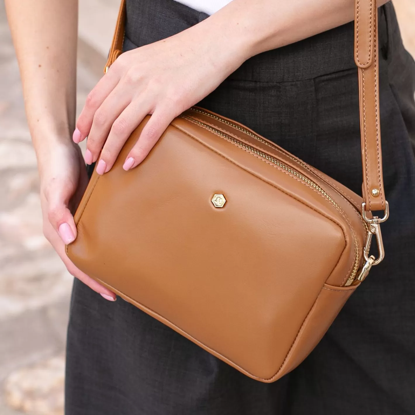Sacs À Main-JULES & JENN Sac Gabrielle Cuir Camel