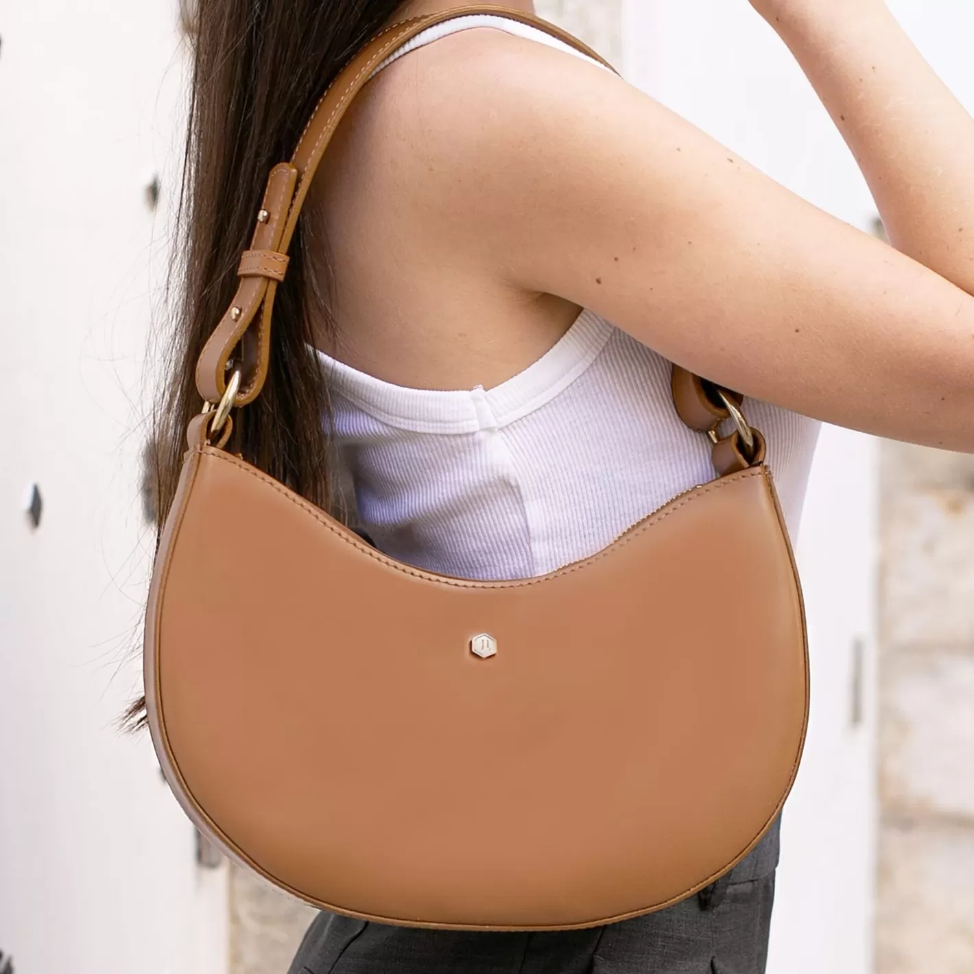 Sacs À Main-JULES & JENN Sac Hobo Cuir Camel